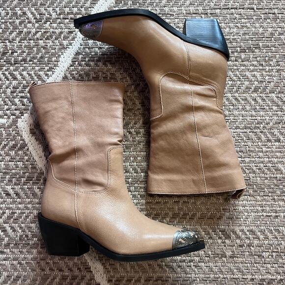 Free People Faster Horses Filigree Boots Sz 7 - Picture 1 of 7